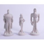 Wade prototype DC Comics figures - Superman, Catwoman & Mr Freeze, height of tallest 18cm. These