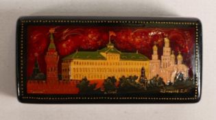 Signed Russian Lacquer box, length 7cm.