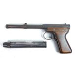 Vintage Diana Mod 2 air pistol & Webley Pro System multi fit silencer. (2)