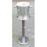 Alessi champagne wine cooler and stand in stainless steel, height 82cm