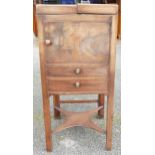 George III gentleman's wash stand, height 90cm, depth 41cm & width 41cm.