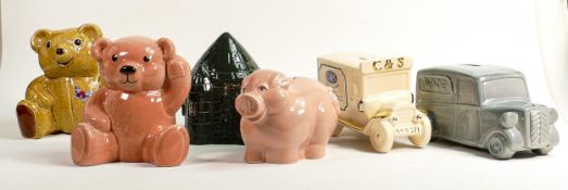 Wade novelty Money Boxes including Emerald City, Bears, Wade delivery van etc. These items were