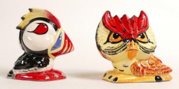 Lorna Bailey pair of tidy birds - Percy the Puffin & Hootie the Owl (2)