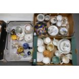 A mixed collection of items of include decorative cups, saucers, plates jugs etc (3 trays)