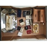 A mixed collection of vintage costume jewellery to include necklaces, cuff links, brooches, rings