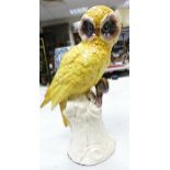 Large Italian Mid Century Pottery Owl, height 46cm (tip of wings re-glued)