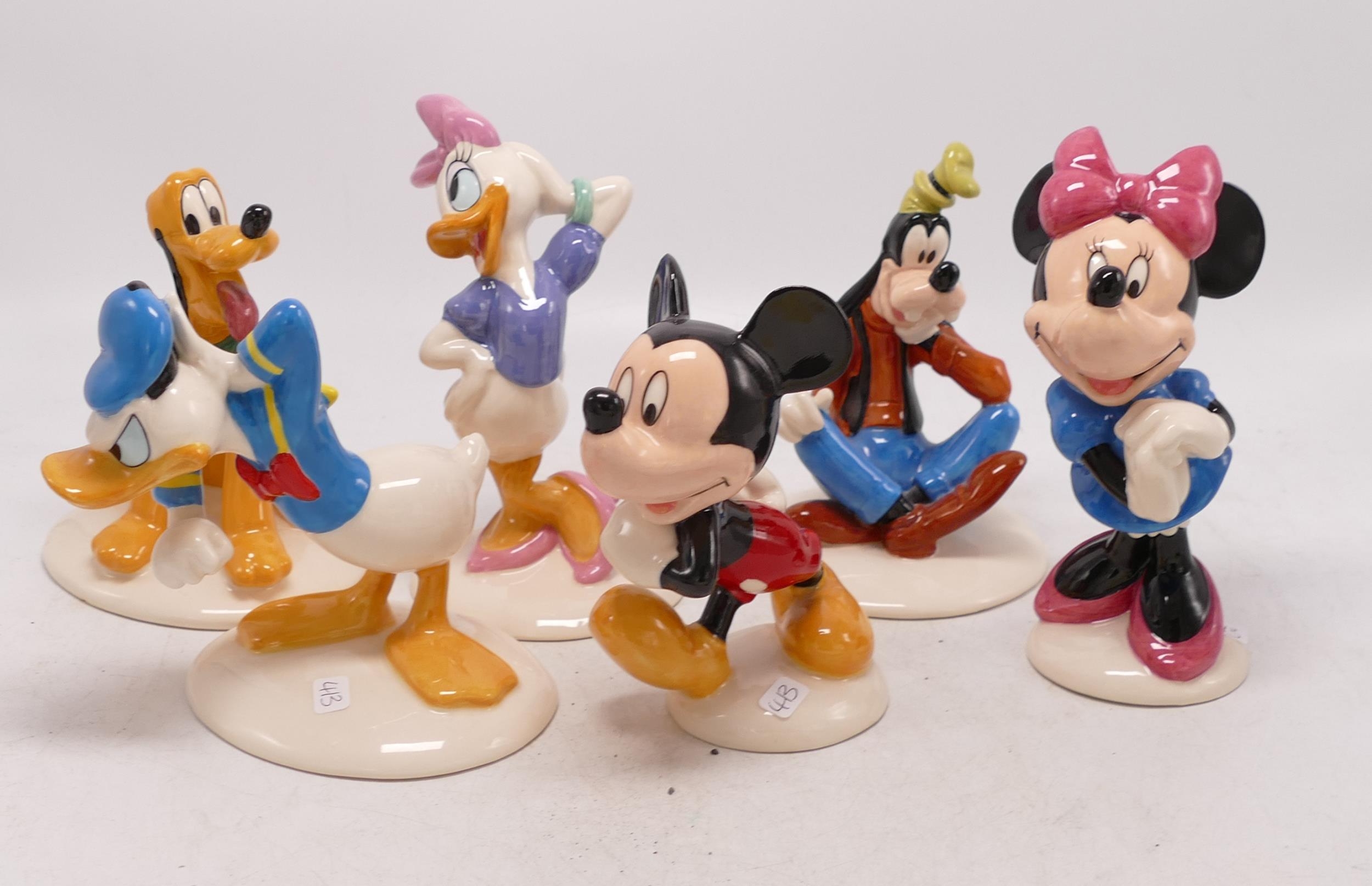 Royal Doulton The Mickey Mouse 70th Anniversary Collection: Donald Duck MM3, Mickey Mouse MM1,