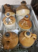 A collection of Glass & Stoneware Advertising bottles, flagon & jars