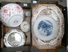 Collection of Johnsons Brothers tableware, to include Rose Chintz large bowl, Friendly Village