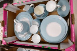 Spode & similar Contrasting Blue & White tea ware