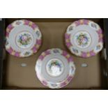 Royal Albert Lady Carlyle Patterned Rimmed Bowls x 8 (all seconds)
