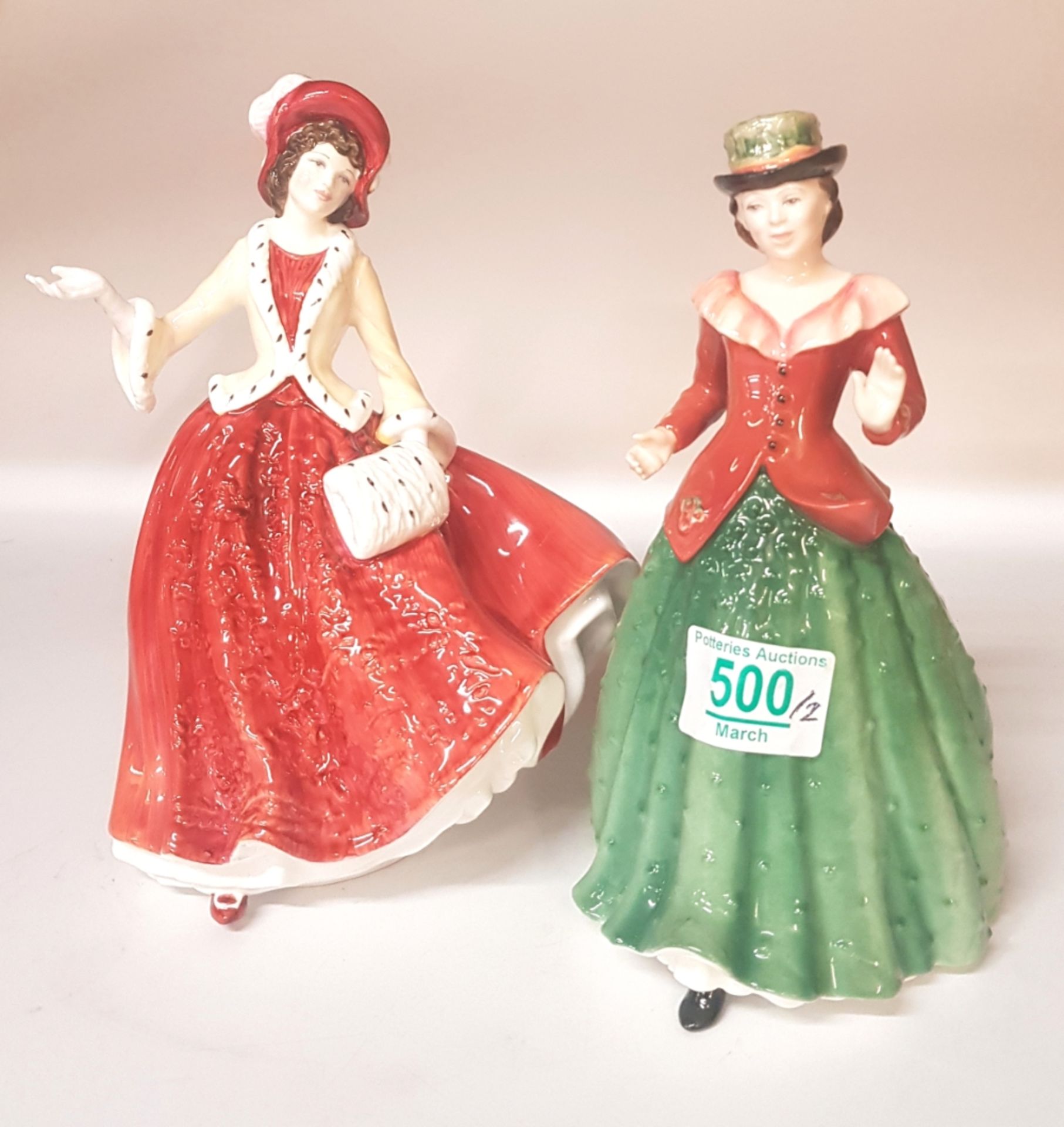 Royal Doulton figures Holly HN3647 together with Christmas Day 1999 HN4214, both 1st in quality (2).