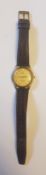 Omega Seamaster Quartz Movement Gold Plated Wrist Watch, untested.