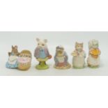 Royal Albert Beatrix Potter figures to include Pigling Bland, Hunca Munca, Lady Mouse Made a