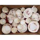 A collection of Duchess floral tea ware items (1 tray).