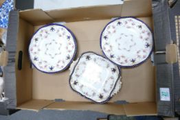 A collection of Floral & Gilt Decorated Coalport Plates