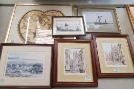 A collection of six framed prints with landscape still life & similar theme(6)