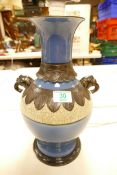 Oriental Lamp Base with Elephant Head Handles, height to bulb 40cm