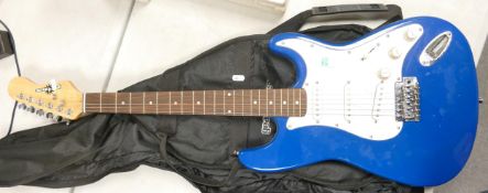 Gear4Music Branded Strat Style Electric Guitar & case