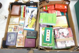 A mixed collection of items to include Playing Cards & Bridge Sets(2 trays)