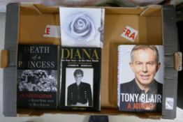Hardback Copies of Diana Her True Story, Death of a Princess together with Diana Princess of Wales