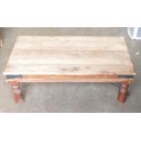Victorian vintage Style Solid Pine Coffee table 109cm W 60cm D 40cm H