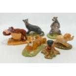 Royal Doulton Jungle Book figures to include Shere Khan JB5, Bagheera JB4, Mowgli JB1, baby Elephant