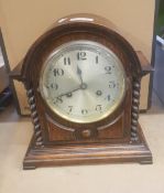 Early 20th century mantle clock height 28cm.