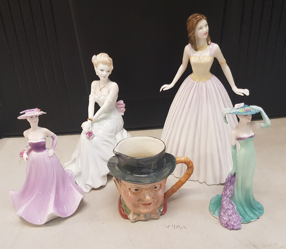Mixed collection of items to include Royal Doulton Happy Birthday, Coalport lady figures and small