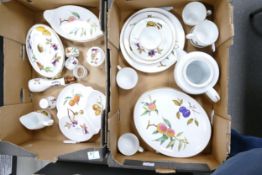 A large Collection of Royal Worcester Evesham Patterned Tea & dinner ware(4 trays)