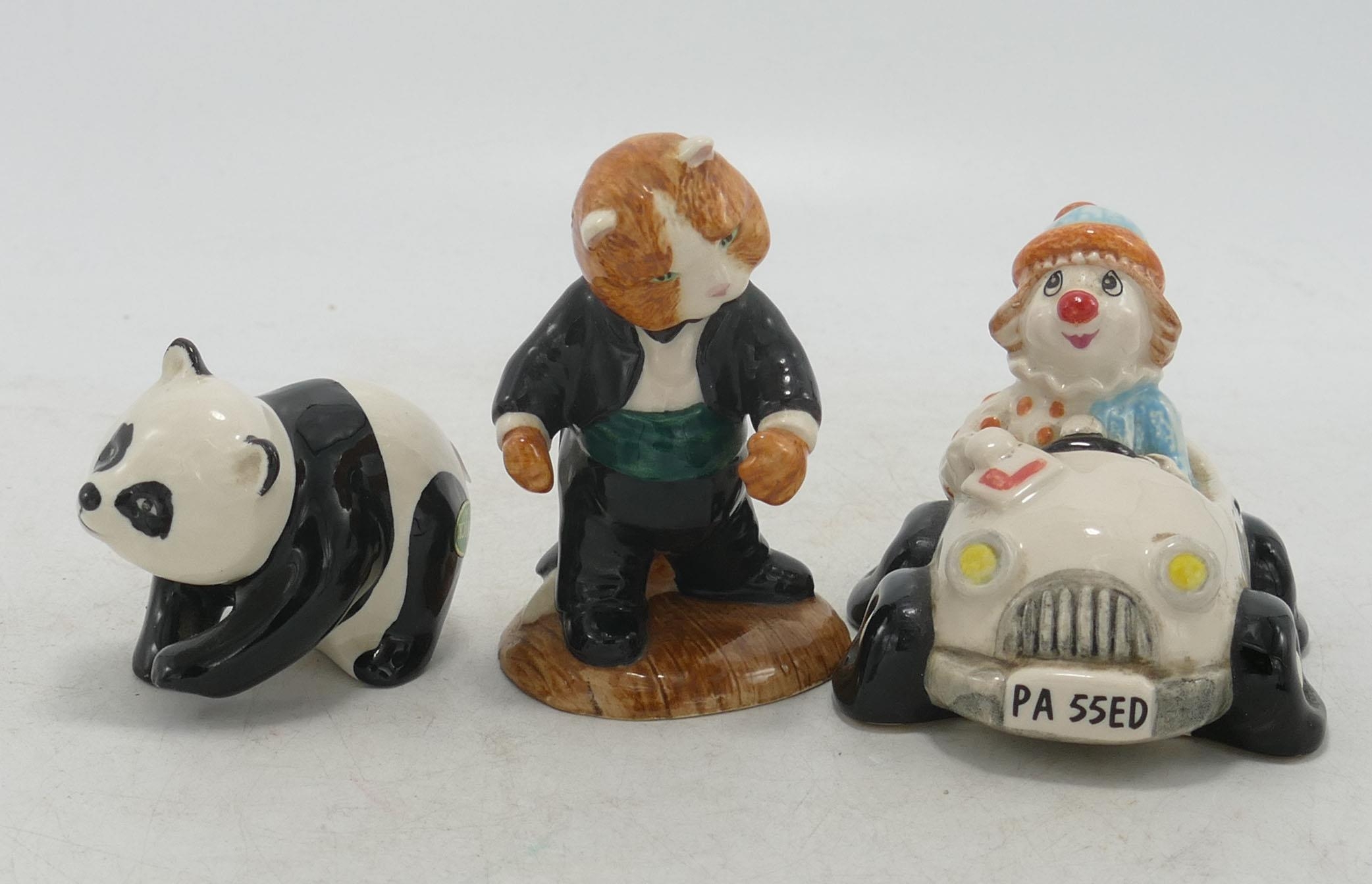 Beswick figures to include Loveables LL14, Panda Cub, & seconds Band Figure Bravura Brass(3)