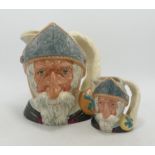 Royal Doulton Large & Small seconds characters jugs of Don Quixote D6455 & D6450(2)