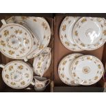 Spode Austen Patterned Tea & dinnerware to include trio's, dinner plates, tureens, soup bowls etc (