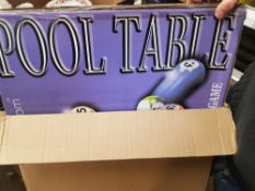 Boxed Gadgetshop.com table top pool table.