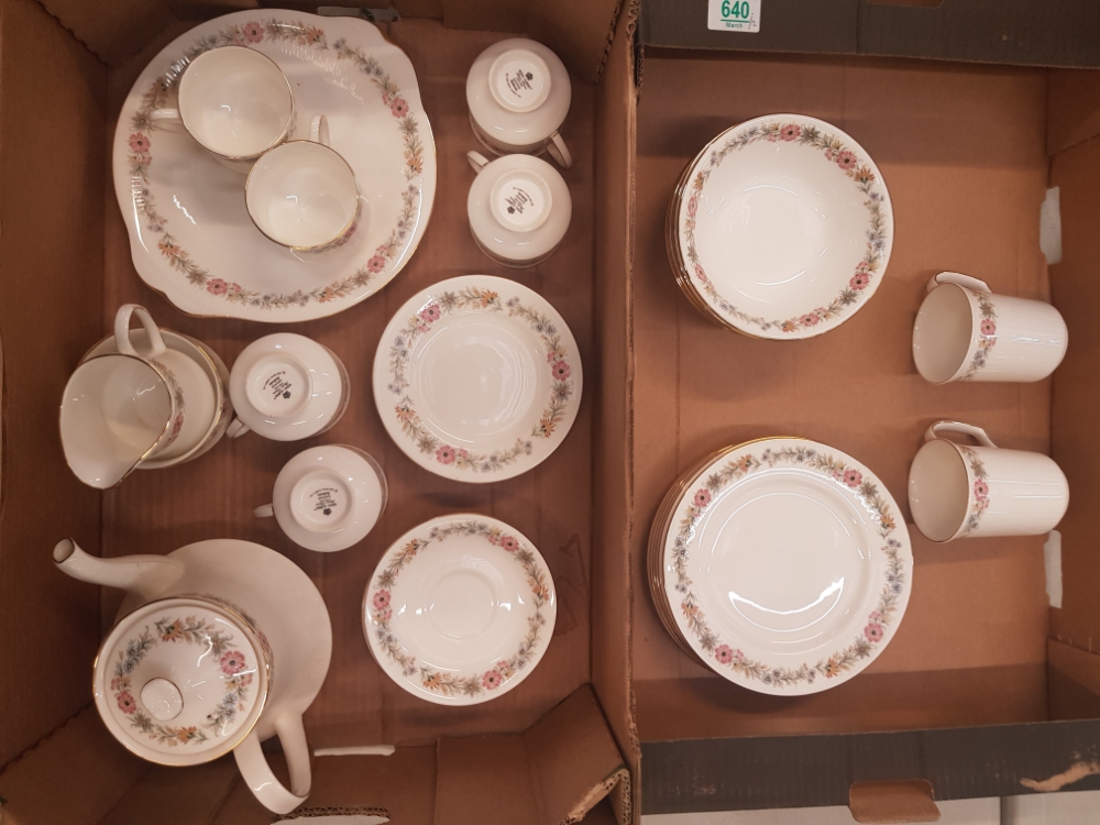 A large collection of Royal Albert Belinda patterned tea ware including tea set , salad plates,