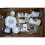 A mixed collection of items to include Royal Commemorative Cups plates etc