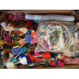 A quantity of tapestry/needlepoint wool (1 tray).