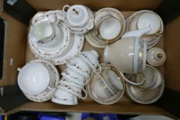 A mixed collection of items of include Royal Doulton Strasbourg & similar gilt decorated tea ware