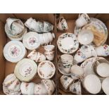 A large collection of Duchess floral tea ware items (2 trays).