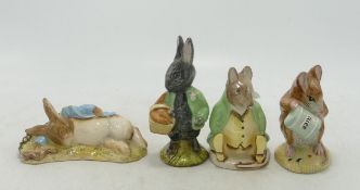 Royal Albert Beatrix Potter figures to include Hunca Munca spills the beans, Little Black Rabbit,
