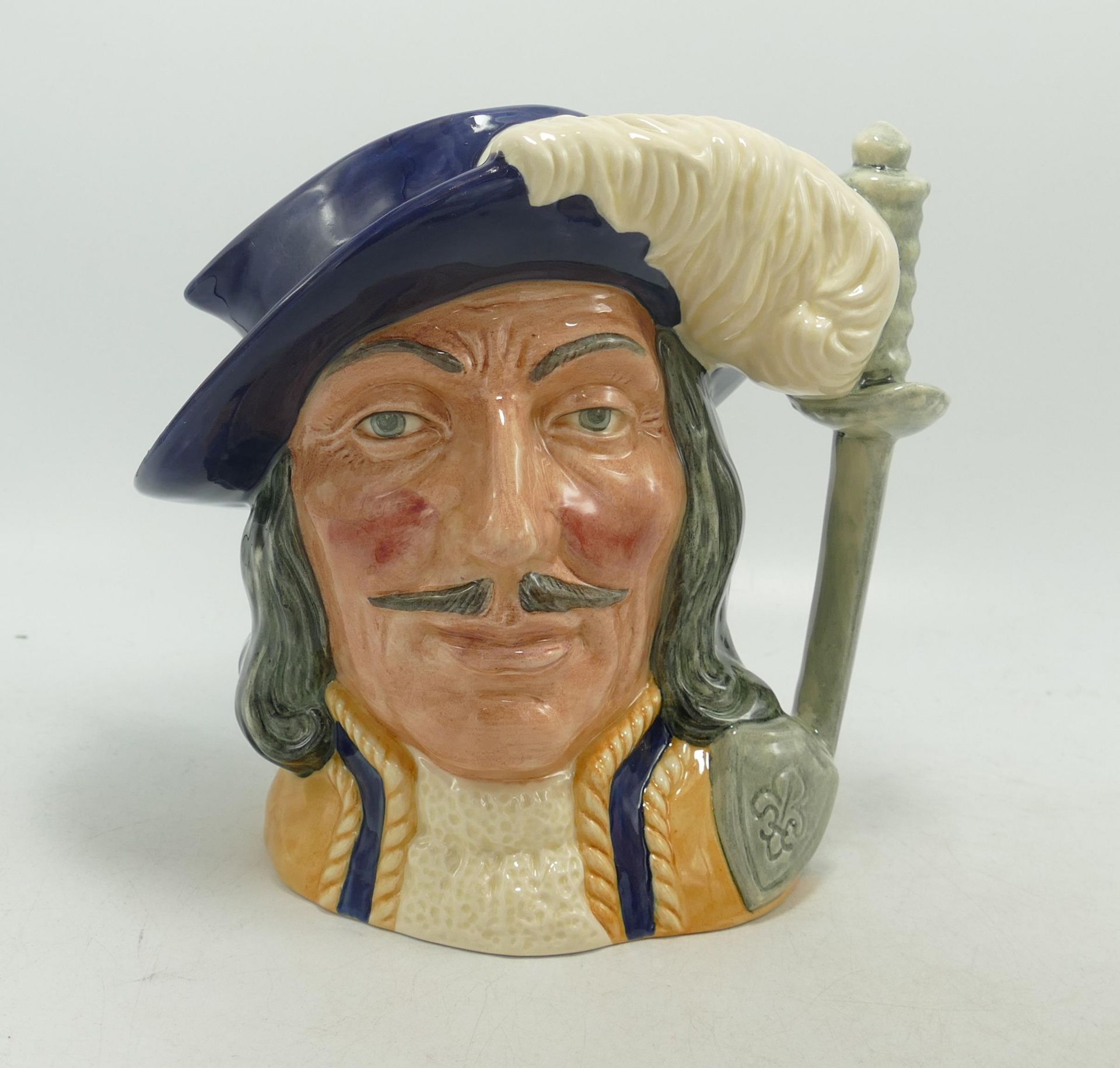 Royal Doulton Large Character Jug Athos D6827, limited edition colour way for Peter Jones China 1987