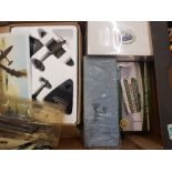 A collection of Atlas Editions Model Tram, Plane & Aeroplanes