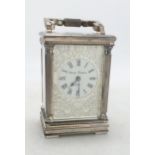 Charles Frodsham Silver Plated Carriage Clock to ,commemorate the Wedding of Princess Diana 1981,