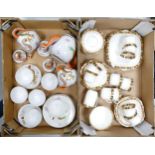 Gladstone China Imari style tea ware together with a Japanese tea set (1 cup cracked) ( 2 trays)