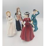 A group of four Francesca figures, Charles II, Lavina, Victoria and North Wind (4)