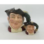 Royal Doulton Large & Small characters jugs of Mine Host D6468 & D6470(2)