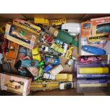 Vintage Matchbox, Corgi and similar play-worn vehicles and boxed items.