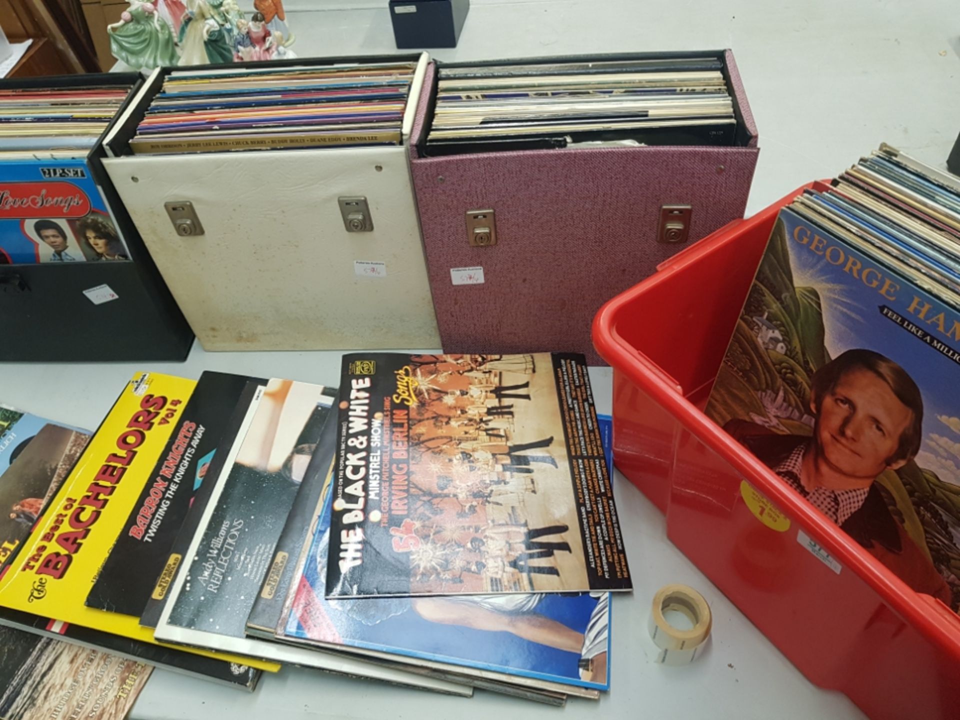 A large quantity of 1970's/1980's vinyl records (4 boxes).