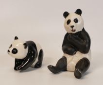 Beswick Panda's Chi Chi 2944 & Cub 1815(2)