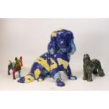 A collection of Wade Ceramic Northlight Figures of Dogs, tallest 29cm. These were removed from the